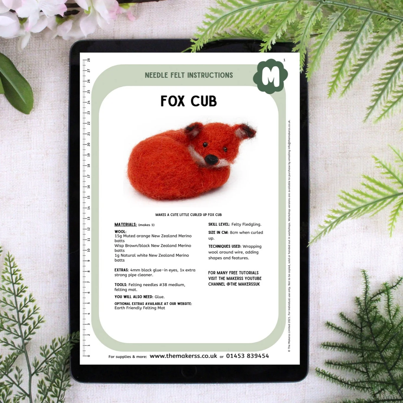 Fox Cub Small Needle Felt Kit - Image 5