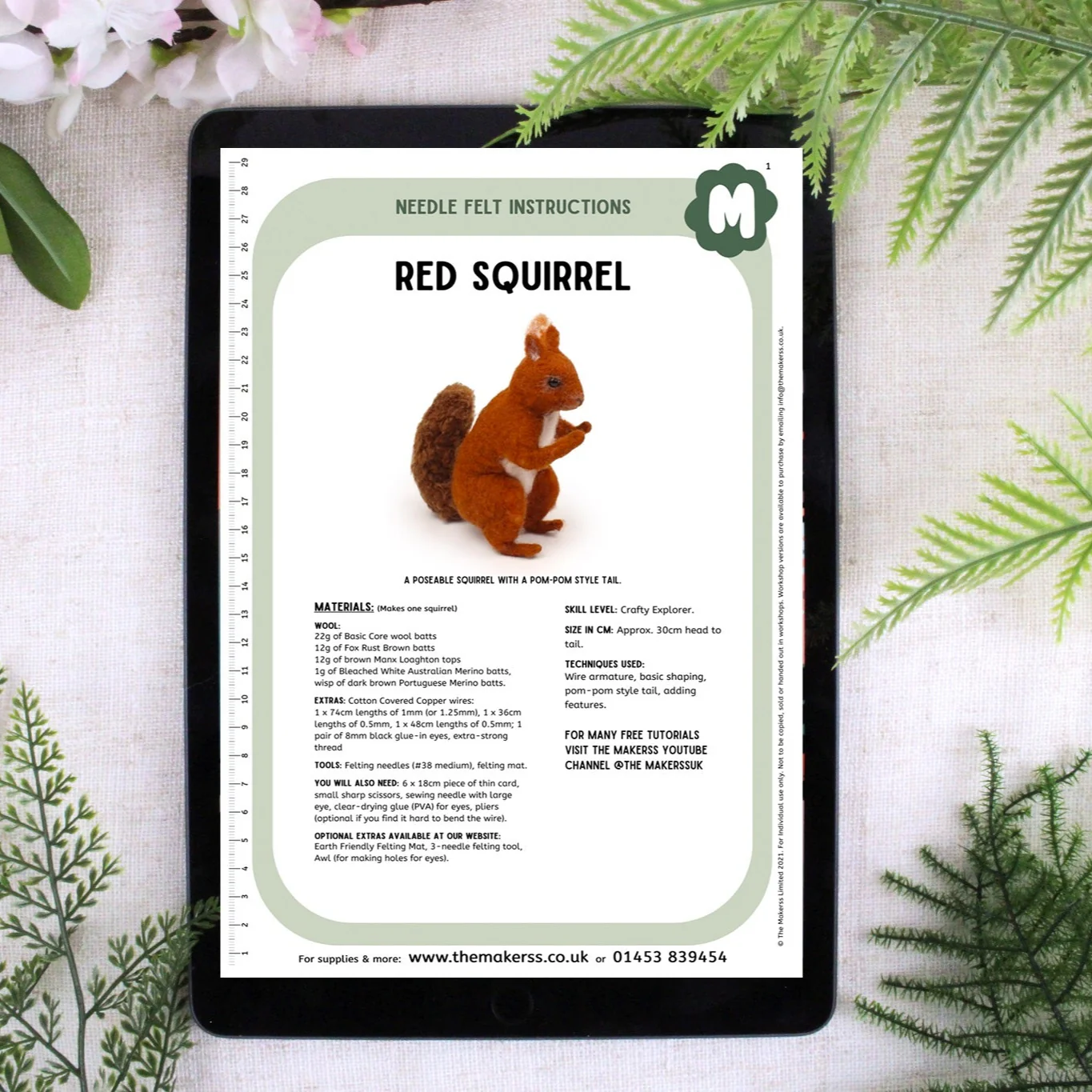 Red Squirrel Small Needle Felt Kit - Image 4